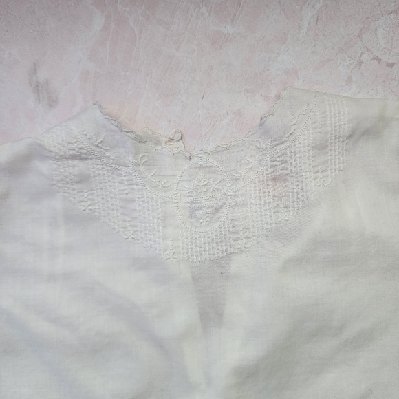 CASTER & CO x VINTAGE 40s delicately embroidered blouse / under‎ shirt size 1Y - Picture 7 of 10